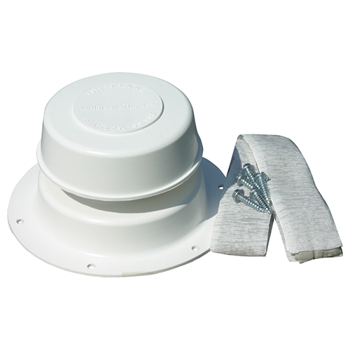 Camco 40133 Plastic Plumbing Vent Kit  - Colonial White  Bilingual