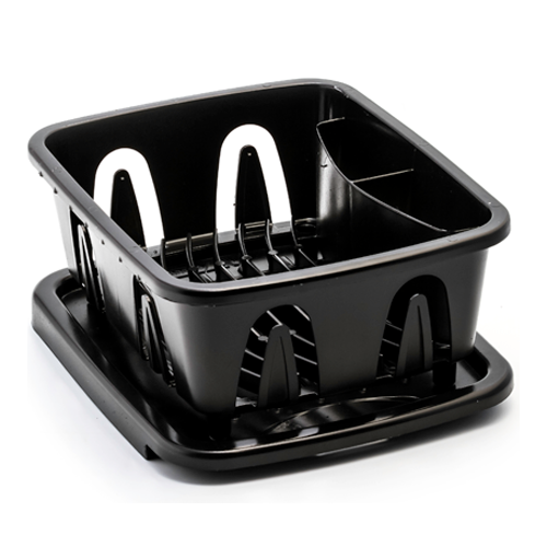 Camco 43512 Mini Dish Drainer & Tray - Black  Bilingual