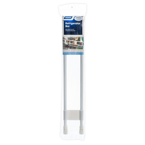 Camco 44074 - Double Refrigerator Bar   - 19" to 34" White