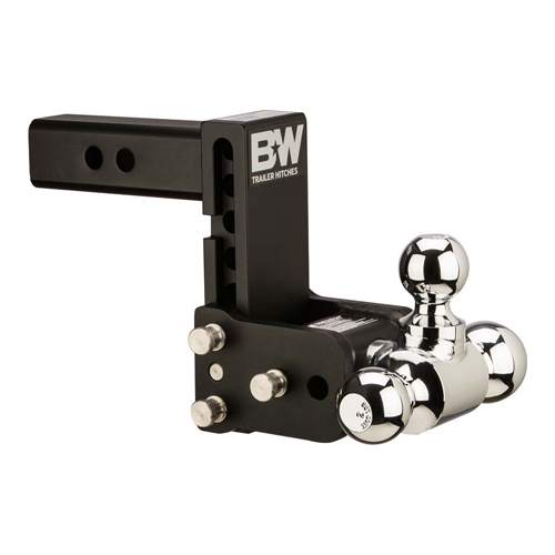 BW TS20048B - "Tow & Stow" Tri-Ball Hitch 1-7/8" x 2" x 2 5/16" with 2.5" Shank 5" Drop or 4 1/2" Rise