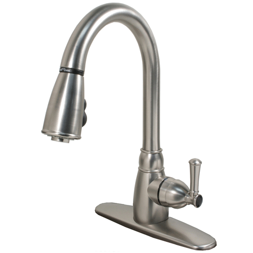 PULL DOWN FAUCET WITH PLATE