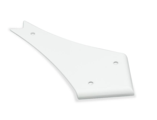 B&B Molders 94288 - Polar White 4-1/2? Curved Corner Slide-Out Extrusion Cover