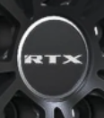 RTX BC010CHRTX - Center Cap Chrome RTX Chrome with Black Background