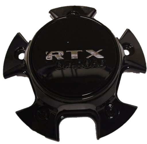 RTX BC037SBOR - Center Cap Satin Black RTX Chrome Offroad Embossed Black (Pop-Out Center)