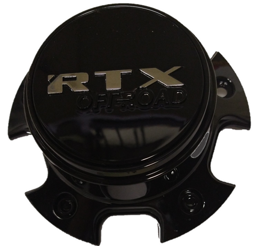 RTX BC038GBOR - Center Cap Gloss Black RTX Chrome Offroad Embossed Black (Pop-Out Center)
