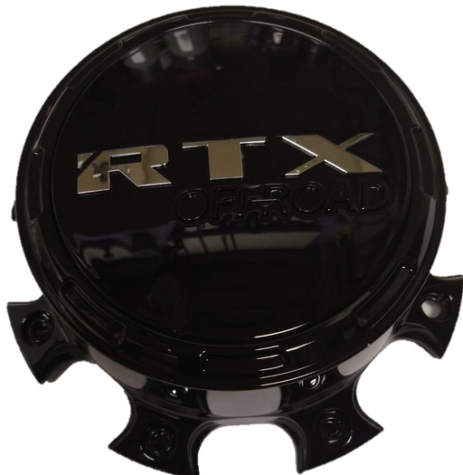 RTX BC041GBOR - Center Cap Gloss Black RTX Chrome Offroad Embossed Black (Pop-Out Center)
