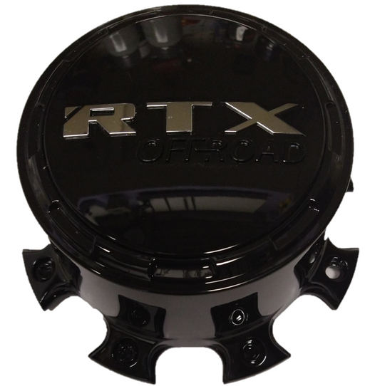 RTX BC042GBOR - Center Cap Gloss Black RTX Chrome Offroad Embossed Black (Pop-Out Center)