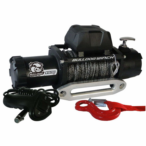 Bulldog Winch BUL10045 - 9500 lbs Standard Series Electric Winch with Synthetic Rope