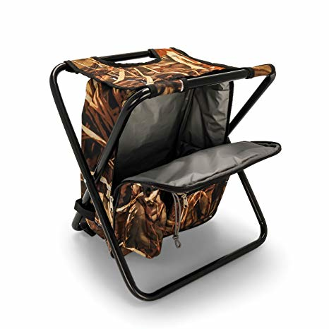 Camco 51908 - Camping Stool Backpack Cooler  - Camouflage