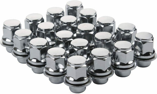 Ceco CD5306-5 - (20) Chrome OEM Nissan Style Shank Nut W/Washer 12X1.25 37mm 21mm Hex