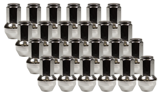 Ceco - (24) CHROME OEM BULGE ACORN FORD 14X1.5 54mm HEIGHT 21mm HEX