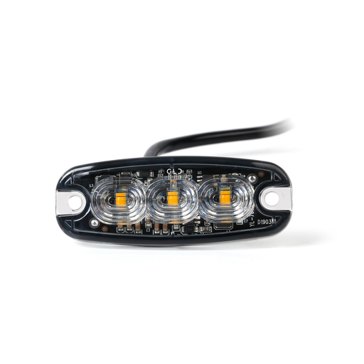 CLD CLDEM3 - 3 Amber LED Strobe Light - Street Legal LED Emergency Light with 26 Flash Patterns