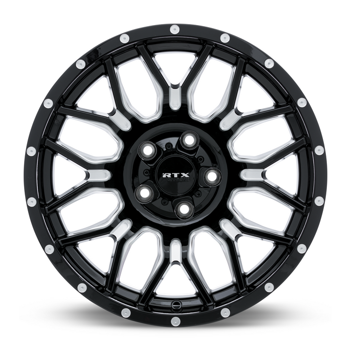 RTX® (Offroad) • 163730 • Claw • Gloss Black Milled with Rivets • 18x9 8x165.1 ET-12 CB125