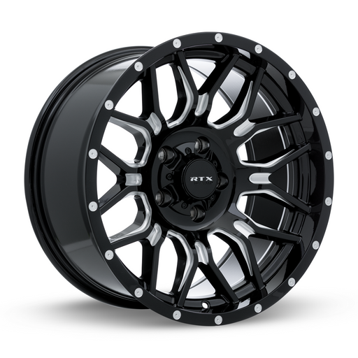 RTX® (Offroad) • 163726 • Claw • Gloss Black Milled with Rivets • 18x9 5x127 ET-12 CB71.5