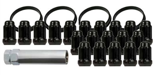RTX KIT-224B - A73-7030 (4) Black 6 Spline Lug Nuts 12X1.5 35 mm (20) TA019 (1)