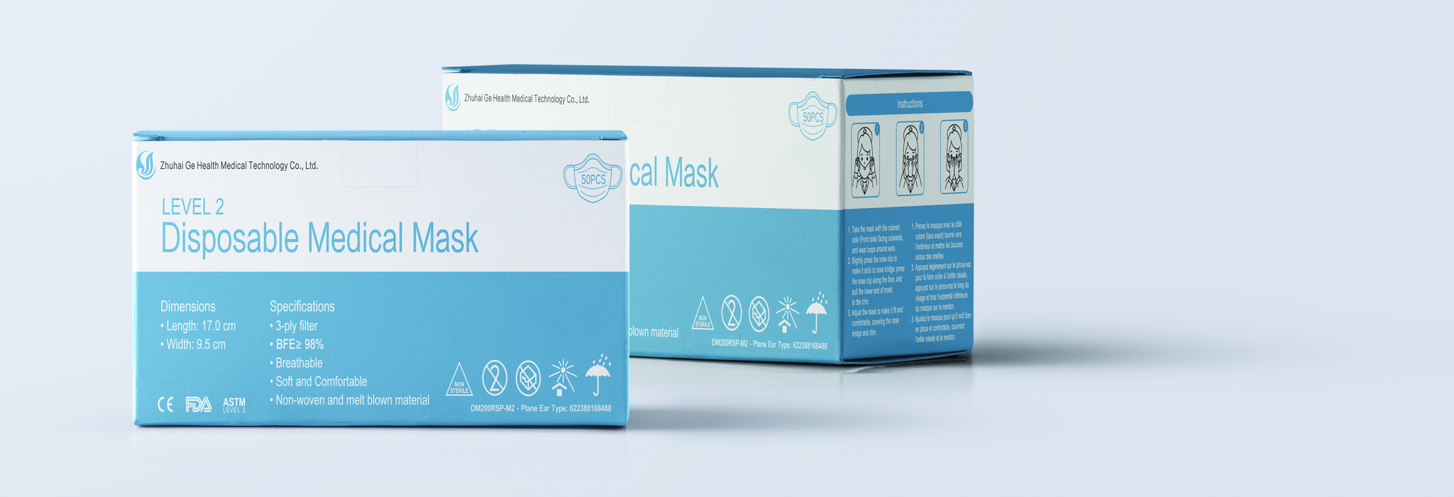 Rodac DM200RSP-M2 - Disposable Mask Box of 50