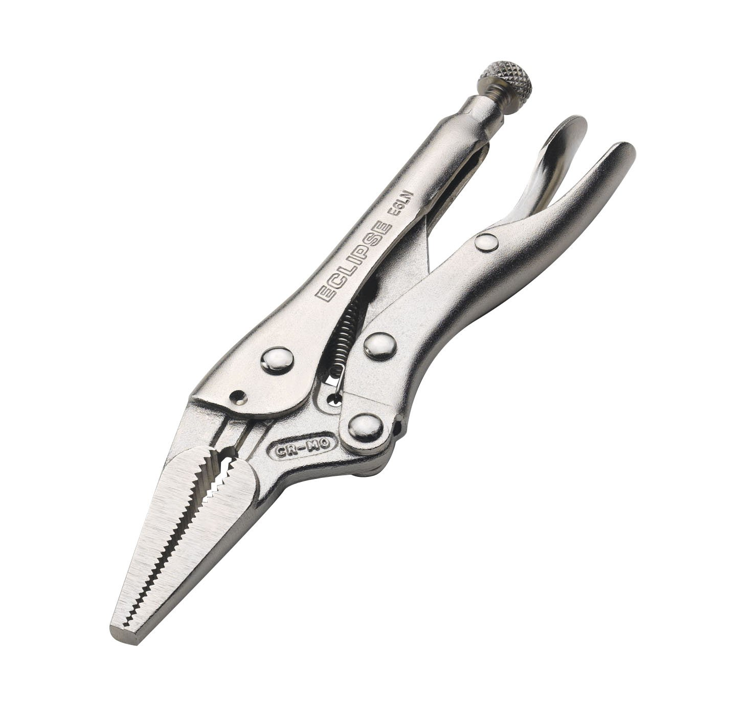 Eclipse E6LN - Long Nose Locking Pliers with Swivel Cutters in Chrome Molybdenum Steel, 6" Size, 2" Jaw Capacity