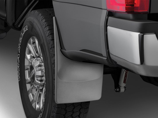 Weathertech® • MF120065 • Mud Flaps • Black • Rear • Ford F-250/F-350 17-22 without Dual Wheels and without Fender Flares