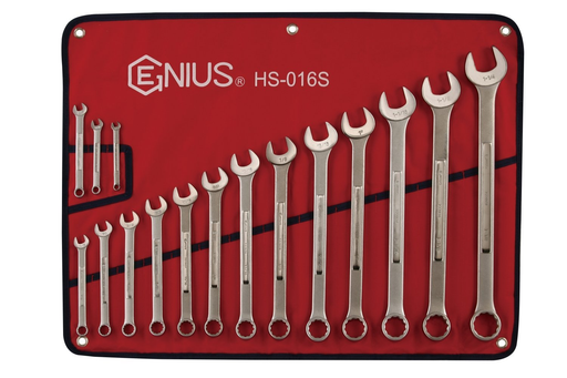 Genius HS-016S - 16 Piece SAE Combination Wrench Set