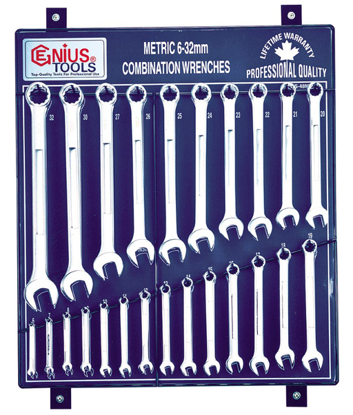 Genius HS-48M - 48 Piece Metric Combination Wrench Display Board