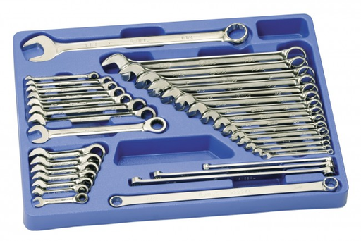 Genius Tools MS-035S - SAE Complete Wrench Set (35 pcs)