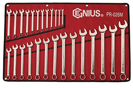 Genius PR-026M - 26 Piece Metric Combination Wrench Set