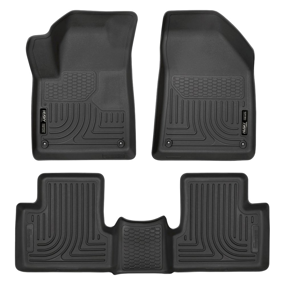 Husky Liners® • 99091 • WeatherBeater • Floor Liners • Black • First & Second Row