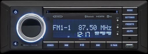 Jensen JWM72A - RV Bluetooth Stereo With App Control