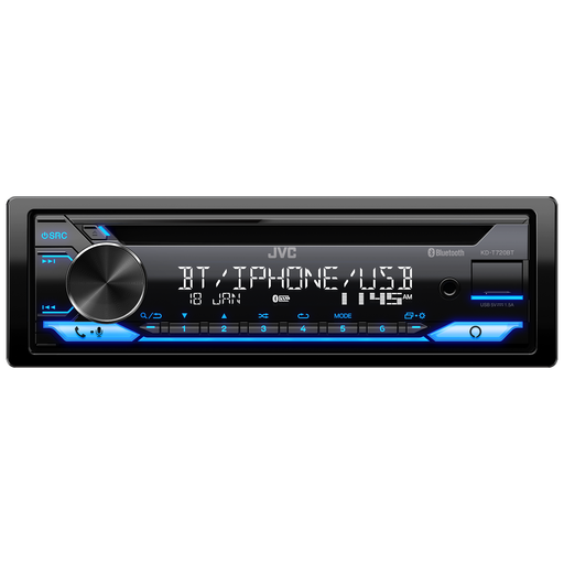 JVC KD-T720BT - Radio Receiver 1 DIN, AM, FM, CD, Bluetooth, Alexa