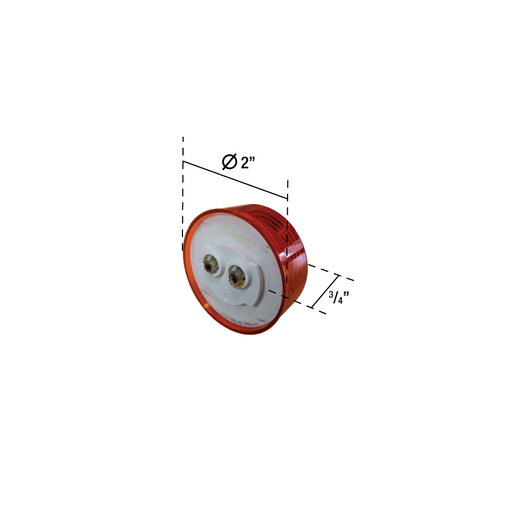 Uni-Bond LED2000-6A - 2? Round LED Marker Lamp – 6 Diodes Amber