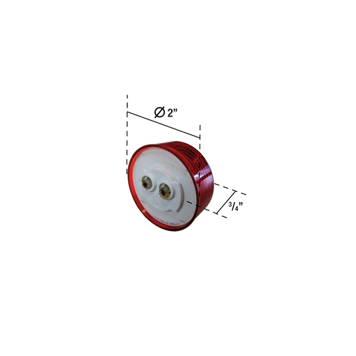 Uni-Bond LED2000-6R - LED 2" Round Marker Lamp Red - 6-Diode