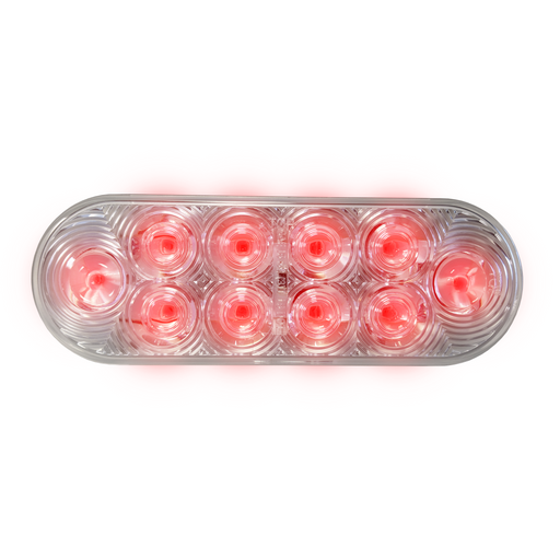 Uni-Bond LED2238CS-10R - LED Oval S/T/T/P Lamp – 10 Diodes Red