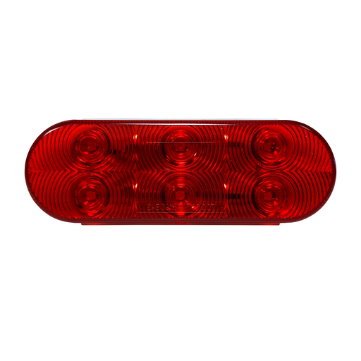 Uni-Bond LED2238-6R - LED Oval S/T/T/P Lamp Red - 6 Diode