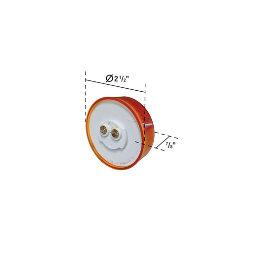 Uni-Bond LED2500-6A - 2.5? Round LED Marker Lamp – 6 Diodes Amber