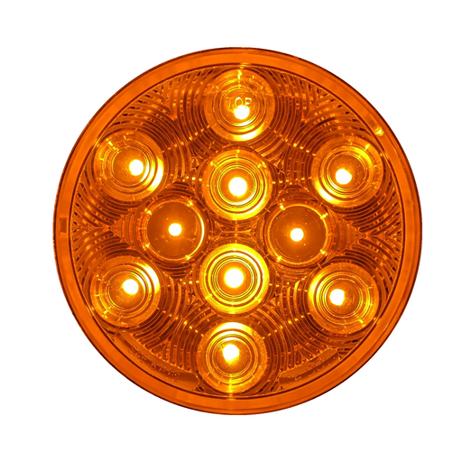 Uni-Bond LED4000S-10A - LED 4" Round Signal/Park Lamp – 10 Diodes Amber