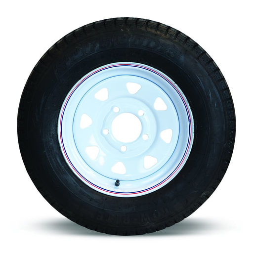 Tow-Rite RDG3728-WS4 - Tire & Rim 4.8 X12 LRC White Spoke 2.56