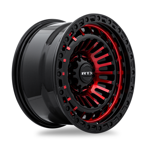 RTX® (Offroad) • 083092 • Moab • Gloss Black Machined Red • 17x9 5x127 ET-15 CB71.5