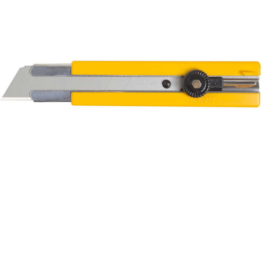 Olfa 5006 - H-1 Rubber Inset Grip Ratchet-Lock Utility Knife Yellow