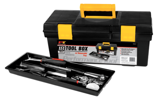 Performance Tools W54017 - 18" Plastic Tool Box