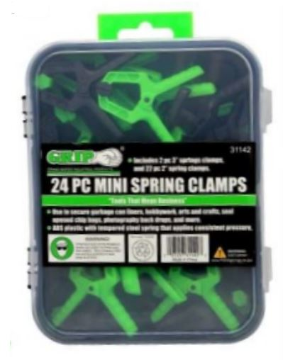 Grip RD31142 - Mini Spring Clamps Assortment - 24 Pieces