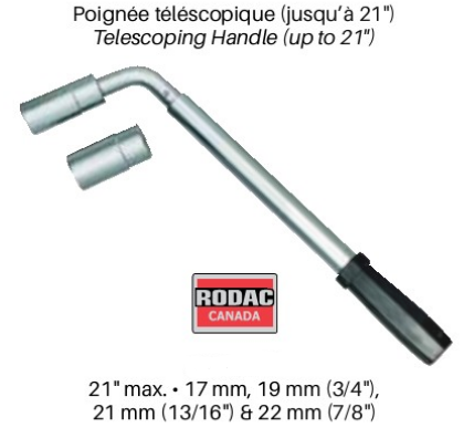 Rodac RD35634 - Telescoping Lug Wrench (up to 21'')
