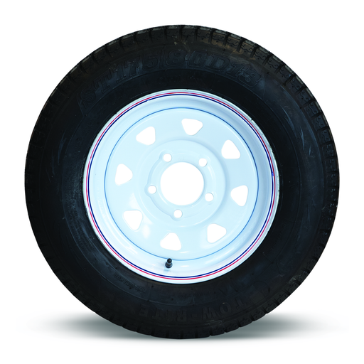 Tow-Rite RDG3732-WS5 - Tire & Rim ST175/80D13 LRC White Spoke (RT3722) 3.19
