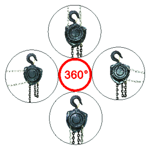 Rodac RDTRC360 - 360 Degree Rotation Chain Grade G80 Hoist 1T 10'