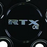 RTX 149K59B1OE - Center Cap Gloss Black with RTXoe Chrome with Black Background