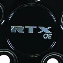 RTX 9060K56B1OE - Center Cap Gloss Black RTXoe Chrome Black Background