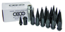 Ceco SPIKE4806-5BK - (20) BLACK SPIKE NUT 2PC W/LOCK 12X1.25 82mm Lenght 19mm Hex