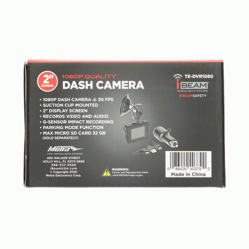 iBeam TE-DVR1080 - 1080P Dash Camera
