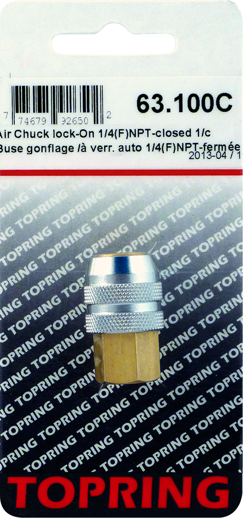 Topring 63-100C - Closed Lock-On Air Chuck Carded