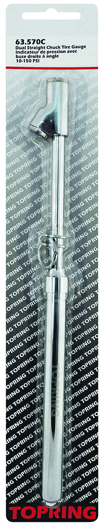 Topring 63-570C - Tire Gauge Dual Foot Nitrogen Compatible Carded