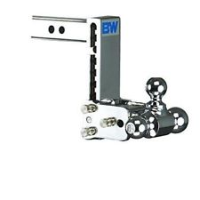 BW TS10049C - Class 4, "Tow & Stow" Adjustable 7" Drop Chrome Tri-Ball Mount for 2" Receivers